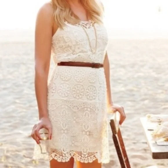 lauren conrad crochet dress LC Lauren Conrad Crochet Shift Dress